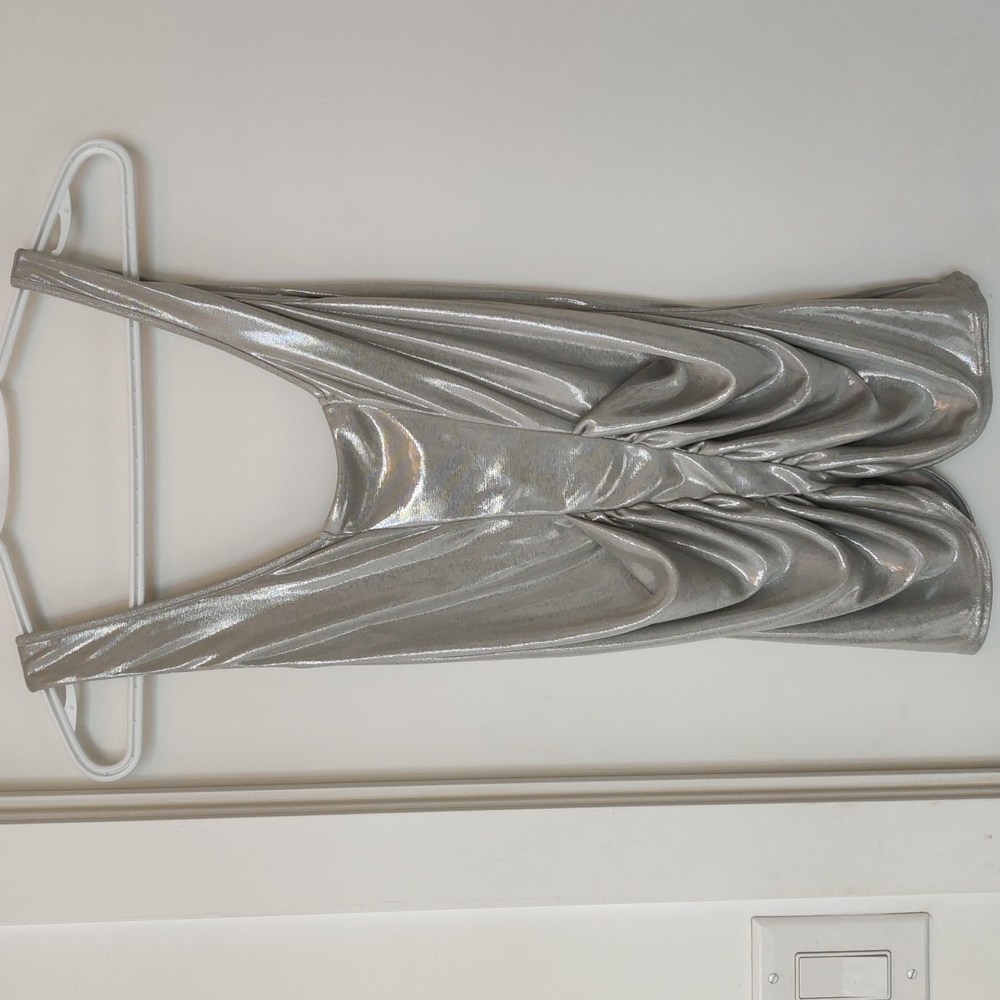 Japanese Design Brand Liquid Silver Metallic Sequin Camisole Tank top